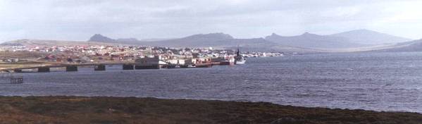 A view of Stanley from the West